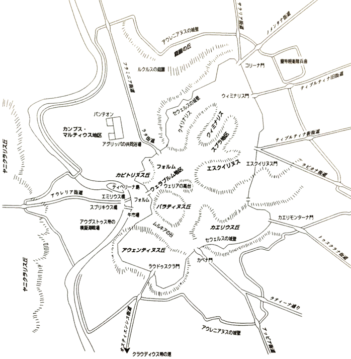ローマ市の地図